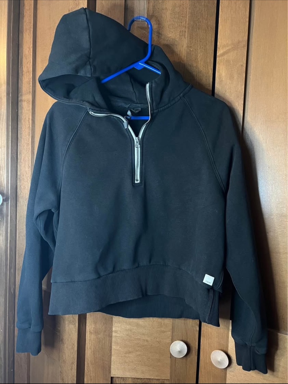 Vuori Black Half-Zip Hoodie Sweater